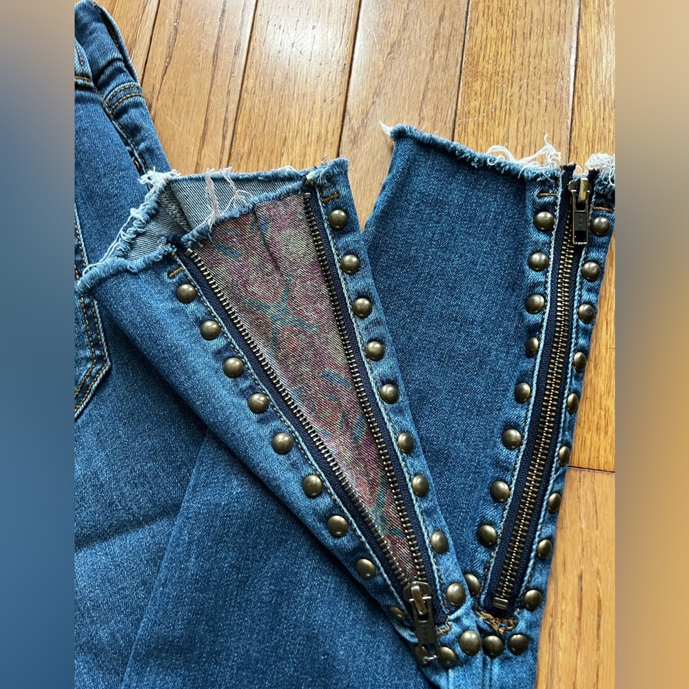 Liverpool Kayden Ankle Zip Skinny Jeans Stardust Studded Embellished - Size 2 - Picture 2 of 9